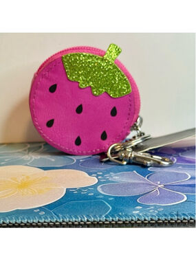 NEW Pink Strawberry Coin Purse for Kids NWT